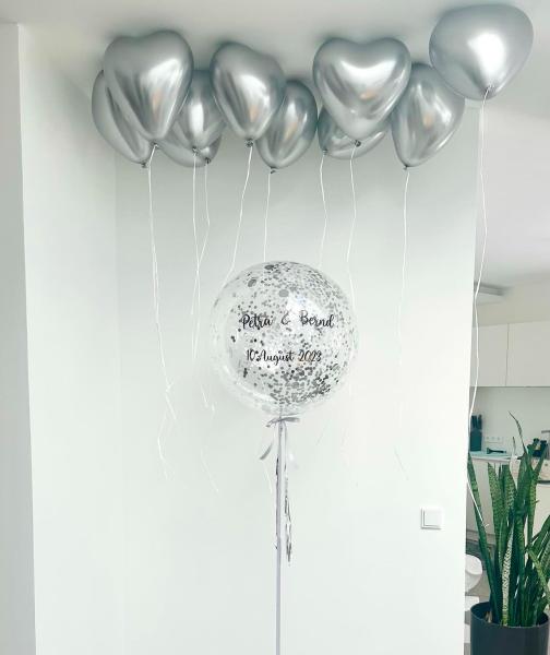 Personalisierter Bubble - Konfettiballon - ca. 60cm